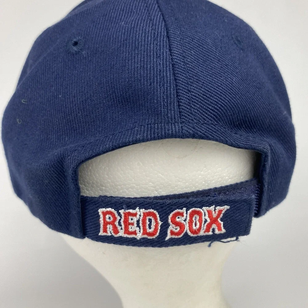 VTG Boston Red Sox Hat Navy Blue Baseball Strapback‎ MLB Genuine Merchandise